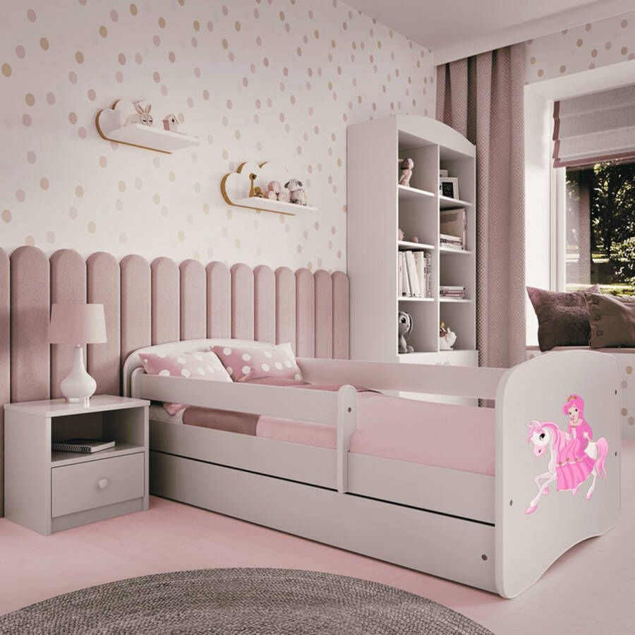 Kocot Kids Bed babydreams roze wasbeer met lade met matras 140 70 Kinderbed Roze