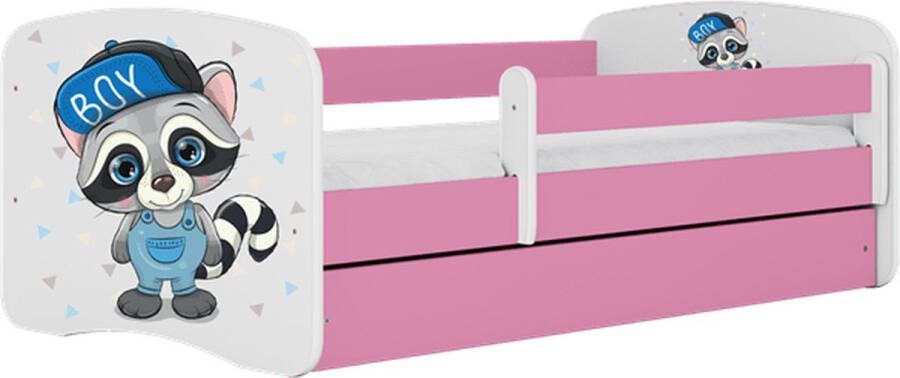 Kocot Kids Bed babydreams roze wasbeer met lade met matras 160 80 Kinderbed Roze