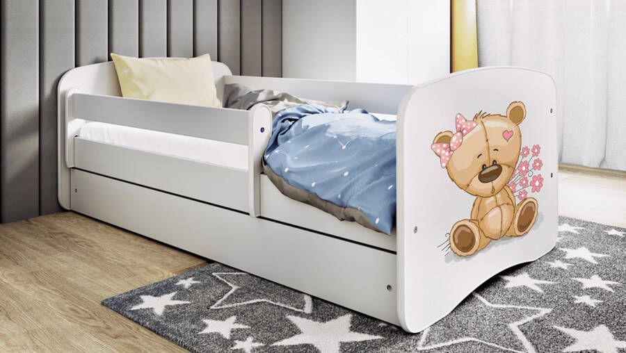 Kocot Kids Bed babydreams roze wasbeer met lade zonder matras 180 80 Kinderbed Roze