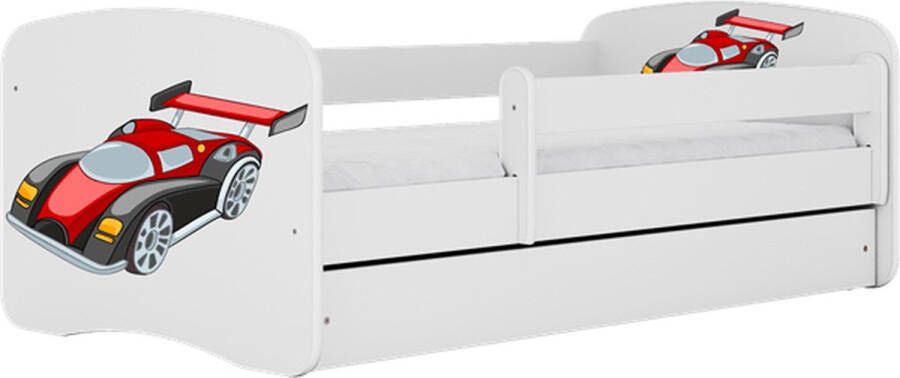 Kocot Kids Bed babydreams wit raceauto met lade zonder matras 140 70 Kinderbed Wit