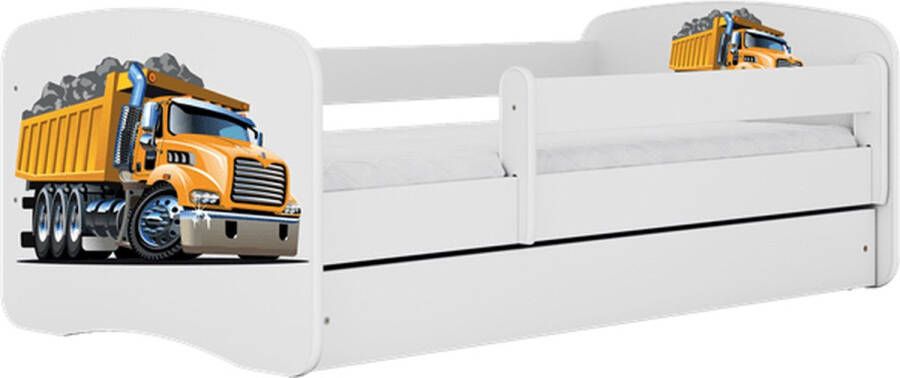 Kocot Kids Bed babydreams wit vrachtwagen zonder lade met matras 140 70 Kinderbed Wit
