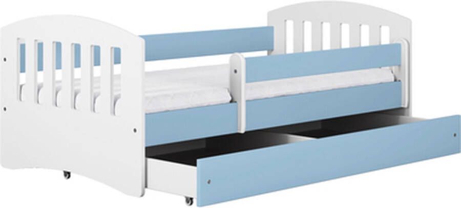 Kocot Kids Bed classic 1 blauw zonder lade met matras 180 80 Kinderbed Blauw