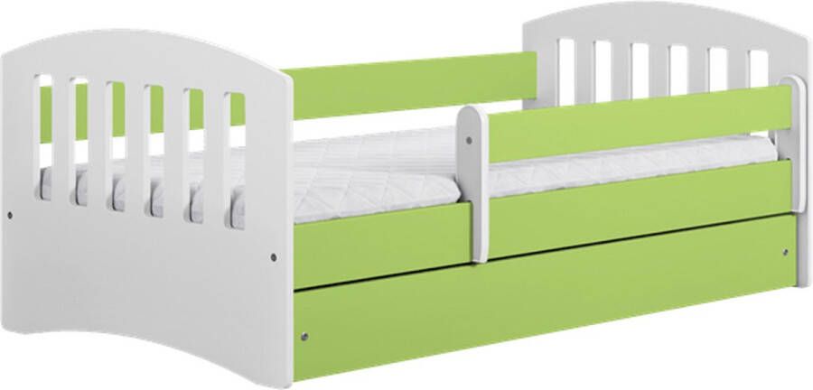 Kocot Kids Bed classic 1 groen zonder lade met matras 160 80 Kinderbed Groen