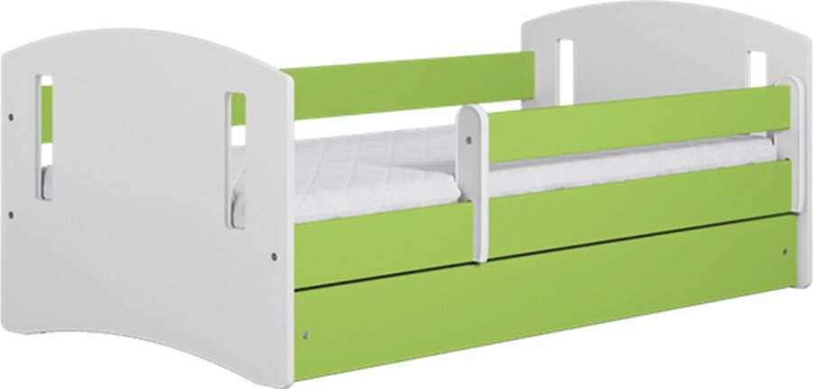 Kocot Kids Bed classic 2 groen met lade zonder matras 140 80 Kinderbed Groen