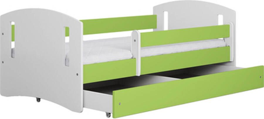 Kocot Kids Bed Classic 2 groen zonder lade met matras 160 80 Kinderbed Groen