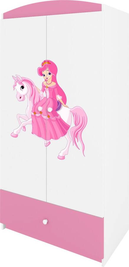 Kocot Kids Kledingkast babydreams roze prinses op paard Halfhoge kast Roze