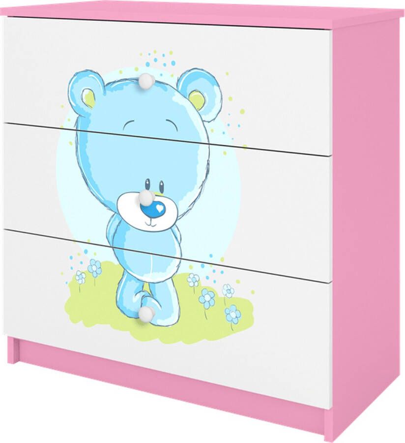 Kocot Kids Ladekast babydreams roze teddybeer Halfhoge kast Roze