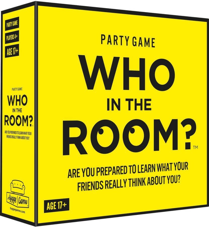 Koelkastpoezie Hygge Games Party Game Who In The Room in het Engels