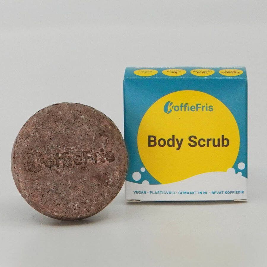 KoffieFris Body Scrub Koffiezeep Vegan Plastic Vrij Zeep Koffie