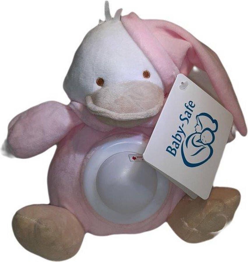 Kogler baby knuffel- nachtlampje- eend- roze
