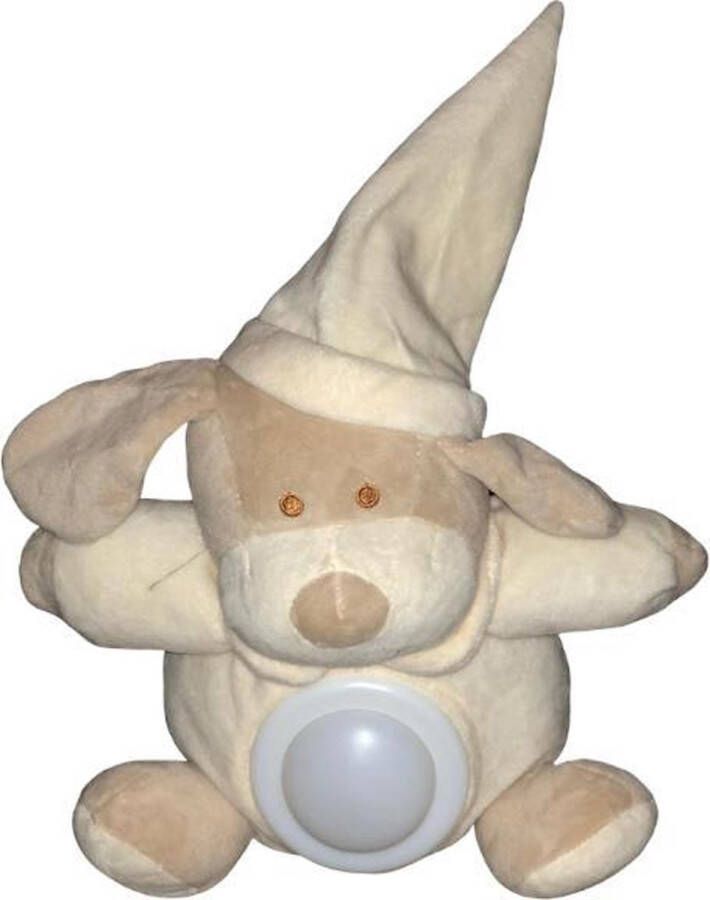 Kogler baby knuffel- nachtlampje kinderen- led- batterij- hond-beige