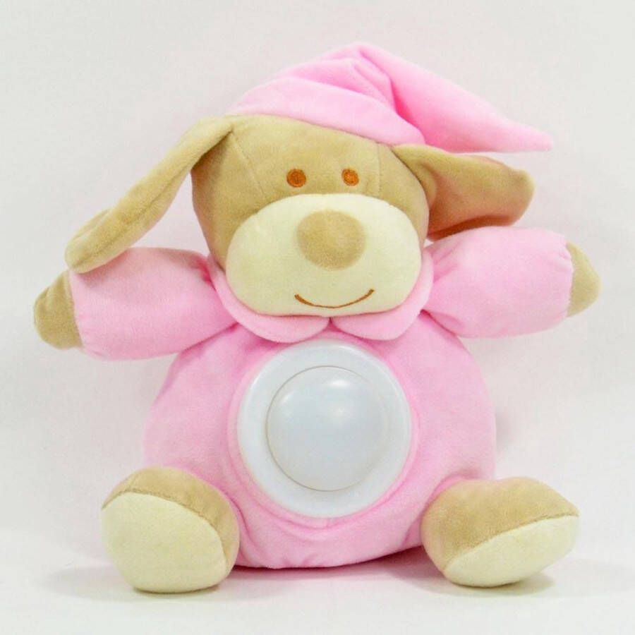 Kogler baby knuffel- nachtlampje kinderen- led- batterij- hond-grijs
