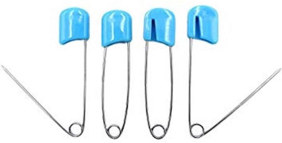 Koh I Noor 4 veiligheidsspelden met beschermkap pastel blauw 5 4 cm baby safety pins