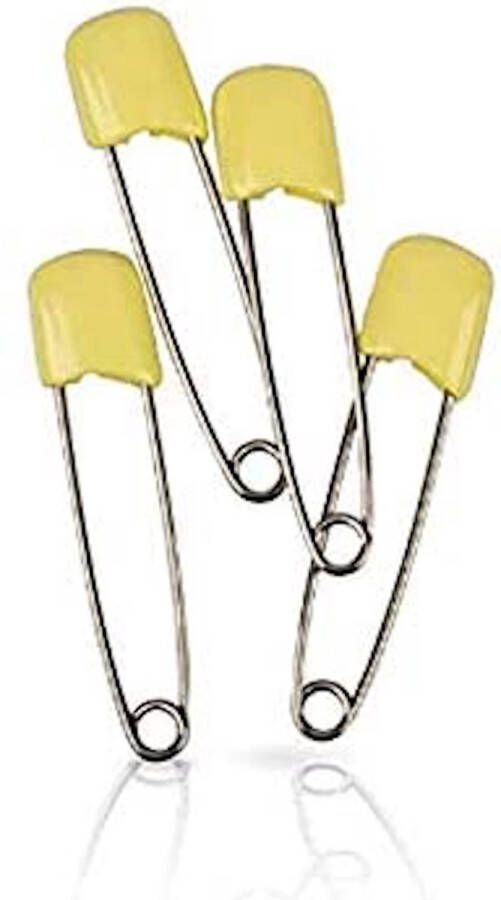 Koh I Noor 4 veiligheidsspelden met beschermkap pastel geel 5 4 cm baby safety pins