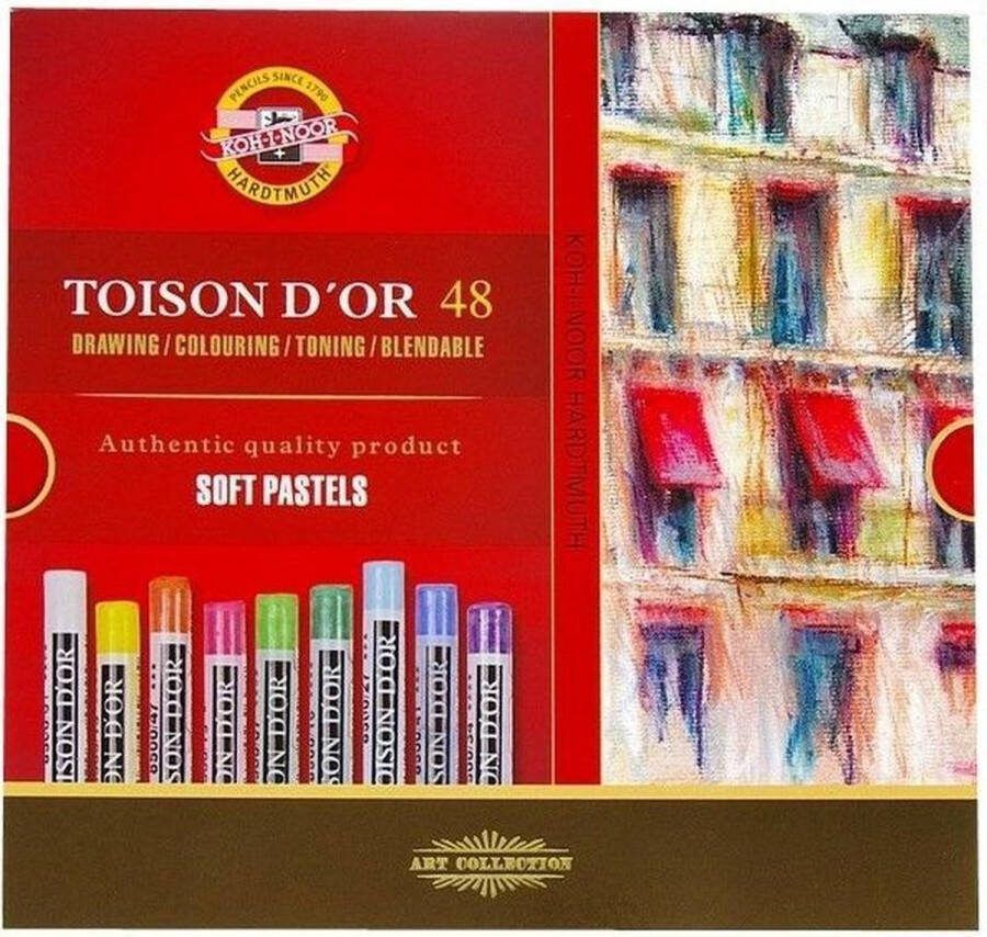 Koh I Noor Pastelkrijt koh-i-noor toison 8516 rond 48 assorti Set a 48 stuk