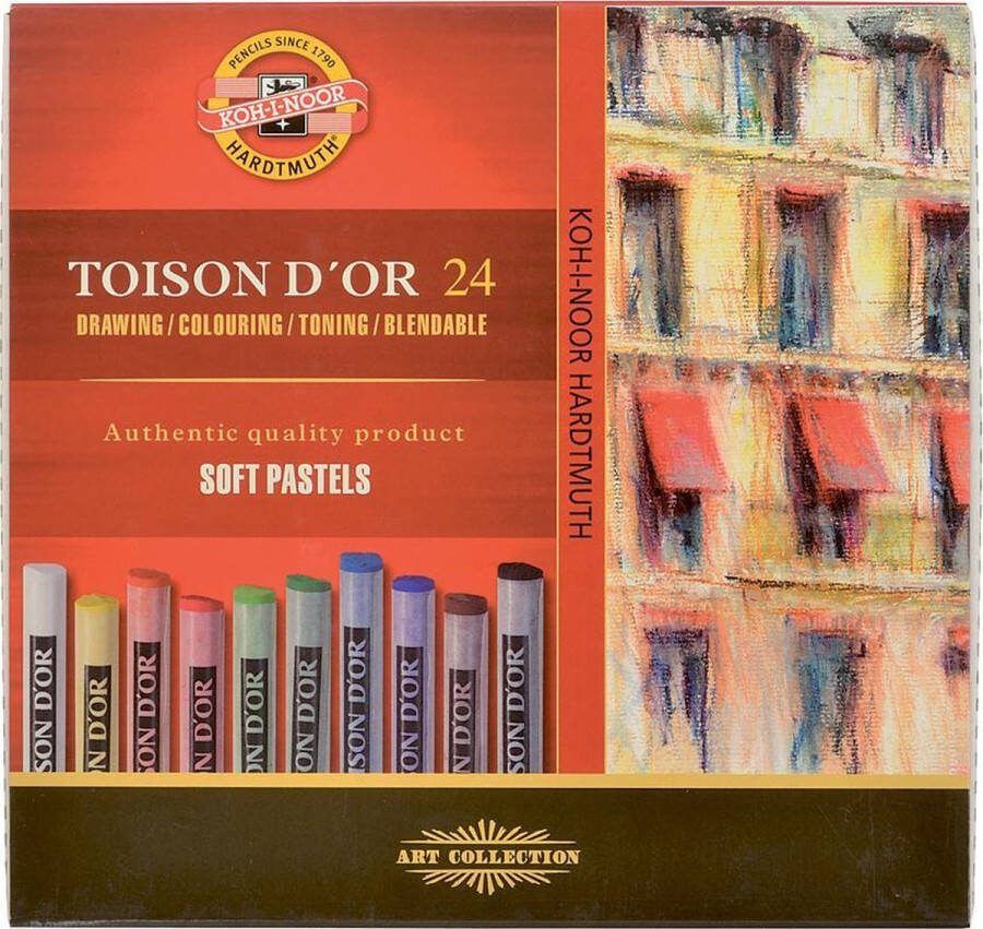Koh-i-Noor Pastelkrijt toison 8514 rond 24 assorti Set a 24 stuk