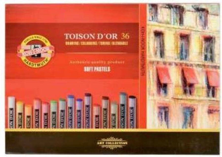 Koh-i-Noor Pastelkrijt toison 8515 rond 36 assorti Set a 36 stuk