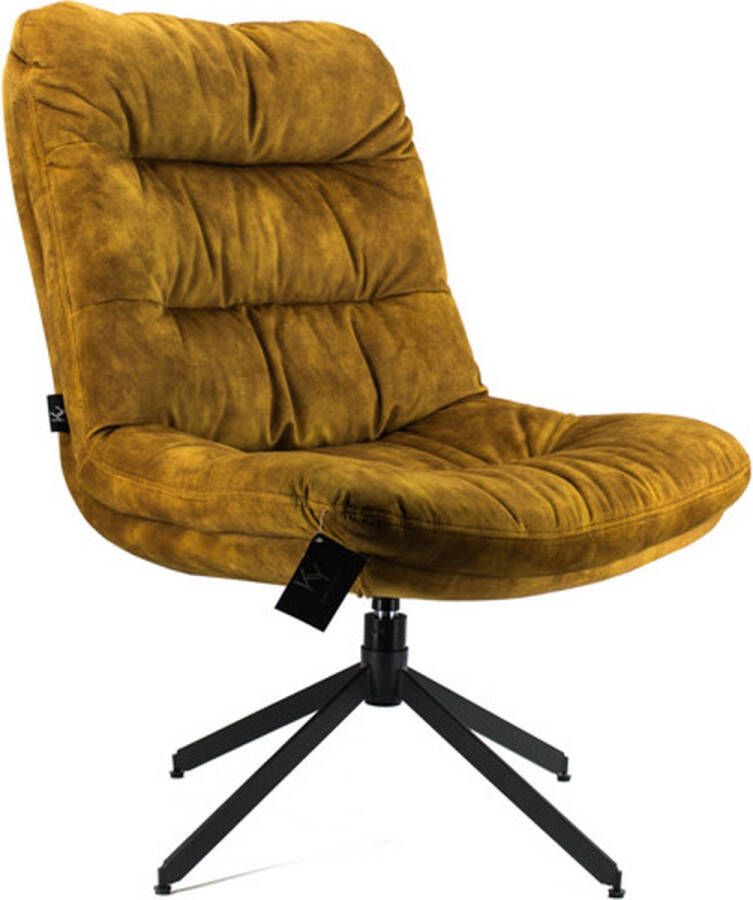 Homebound by Kolony Draaifauteuil Bone zonder arm velvet gold