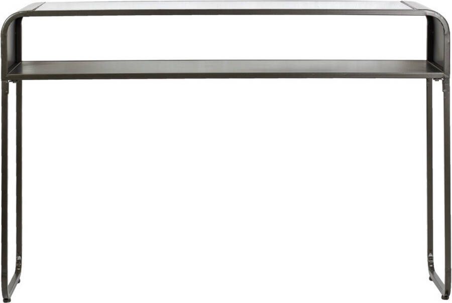 Kolony Metalen sidetable met glas glazen tafel bureau 120x39.5x80cm