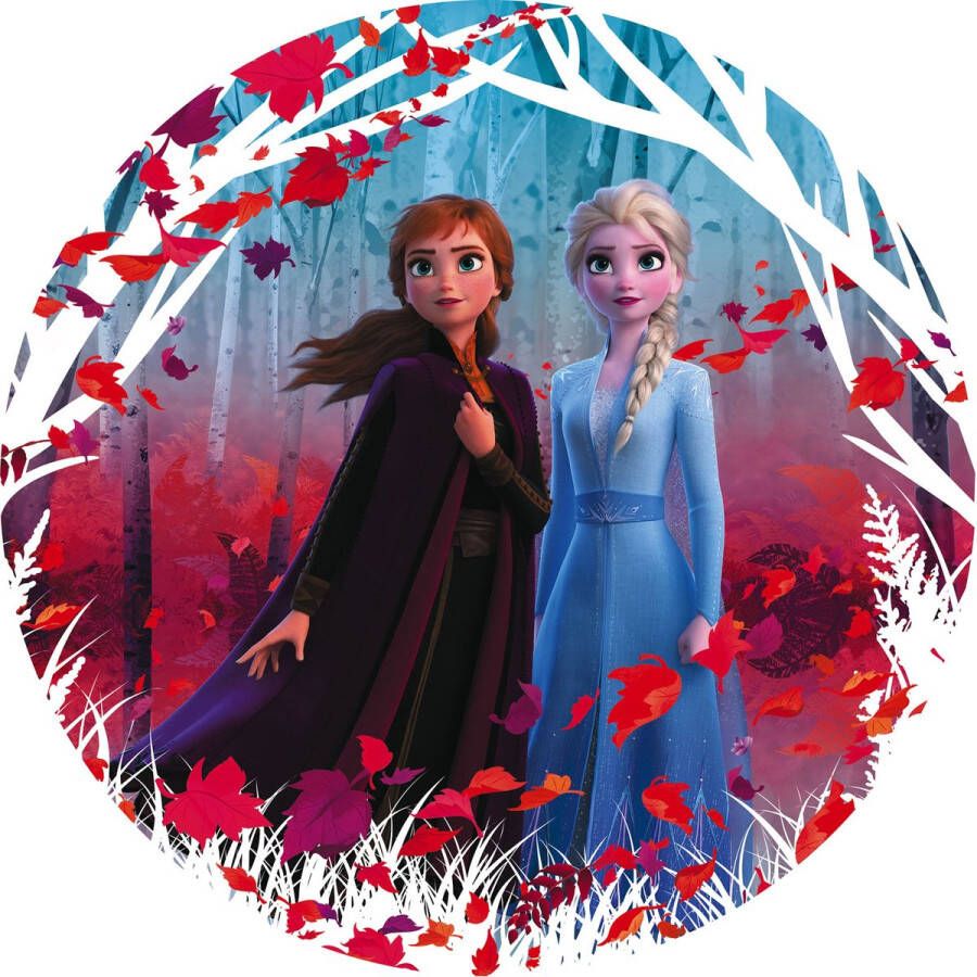 Komar Fotobehang Frozen 2 Winter is coming 125 x 125 cm (breedte x hoogte) rond en zelfklevend (1 stuk)