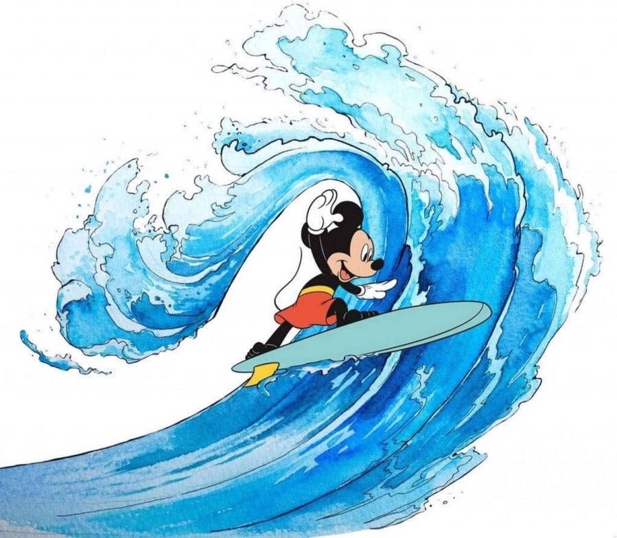 Komar Vliesbehang Mickey Surfing 300x280 cm (breedte x hoogte)