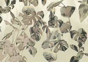 Komar Fotobehang Trésor gedessineerd botanisch in bloemmotief vlies wand plafond schuin (set 1 stuk)
