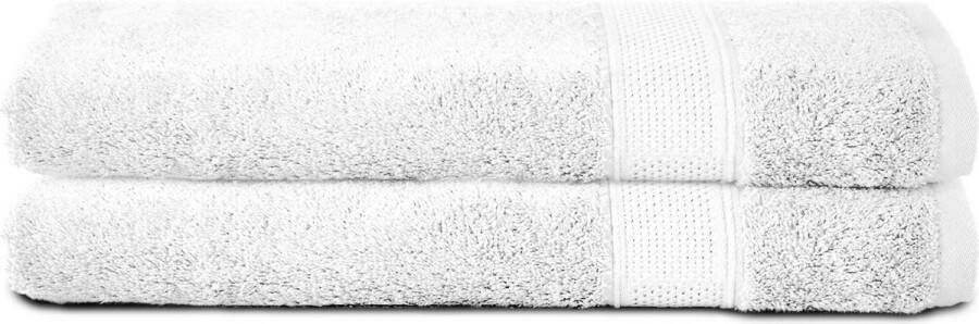 Komfortec 2x Handdoek 50x100 100% Katoen – Handdoekenset Zacht Wit