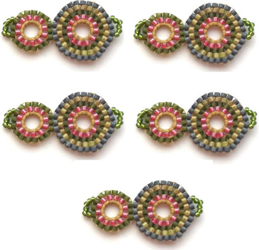 Komt binnenkort Hand Beaded Ornament 3 x 1 5cm 5 Stuks om zelf sieraden te maken