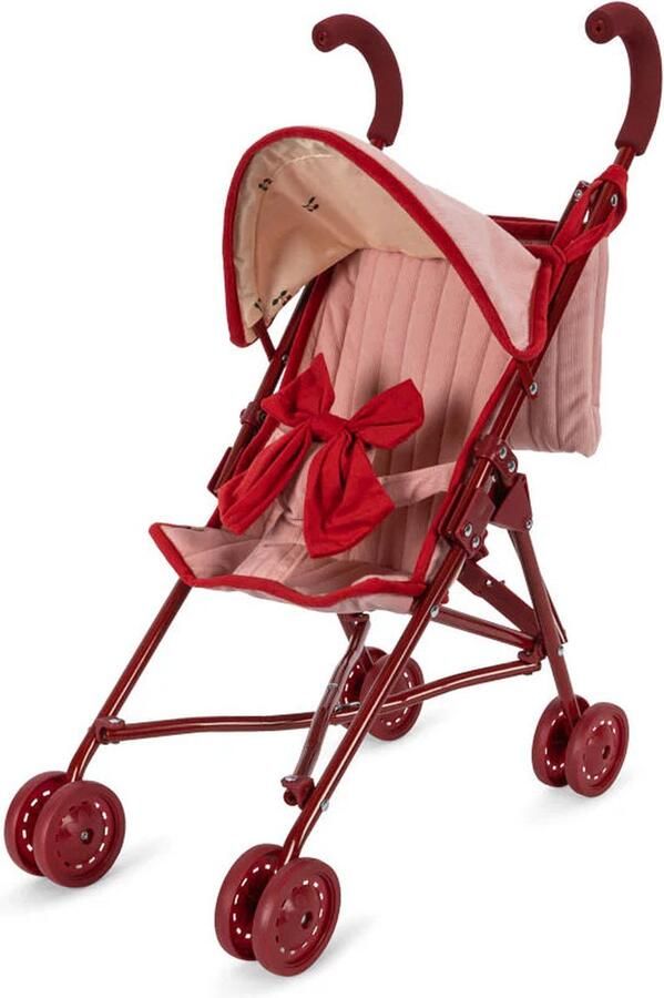 Konges Sløjd Zoë Lulu Poppenwagen Doll Stroller Buggy Strawberry Ice