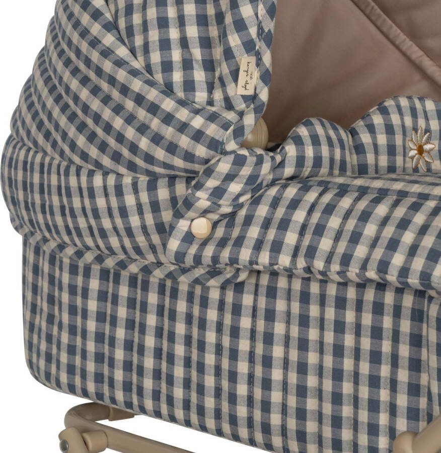 Konges Sløjd Poppenwagen Doll Pram Vintage Opvouwbaar Captains Blue Check