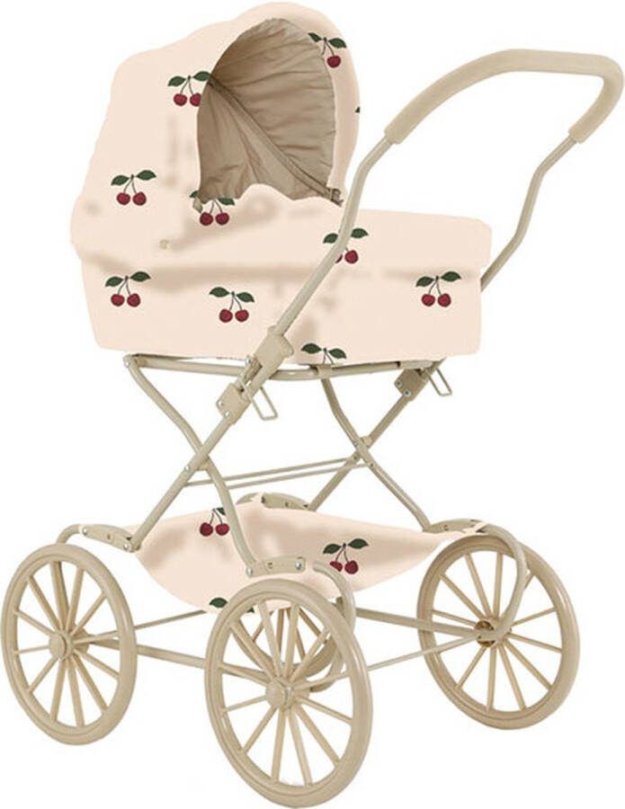 Konges Sløjd Poppenwagen Doll Pram Vintage Opvouwbaar Ma Grand Cerise