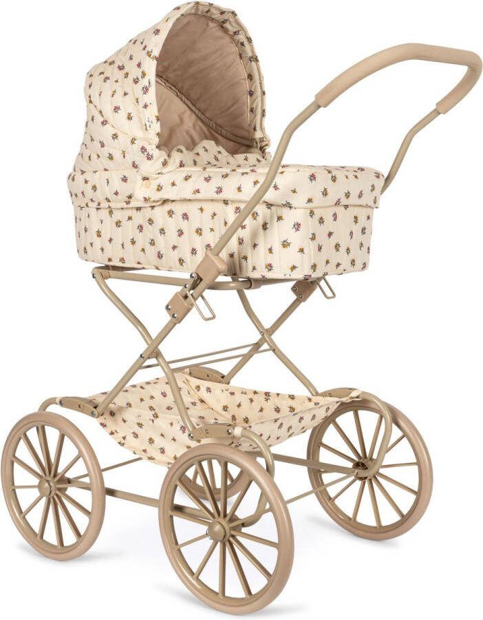 Konges Sløjd Poppenwagen Doll Pram Vintage Opvouwbaar Peonia