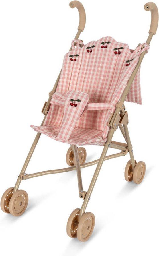 Konges Sløjd Poppenwagen Doll Stroller Buggy Powder Pink Check