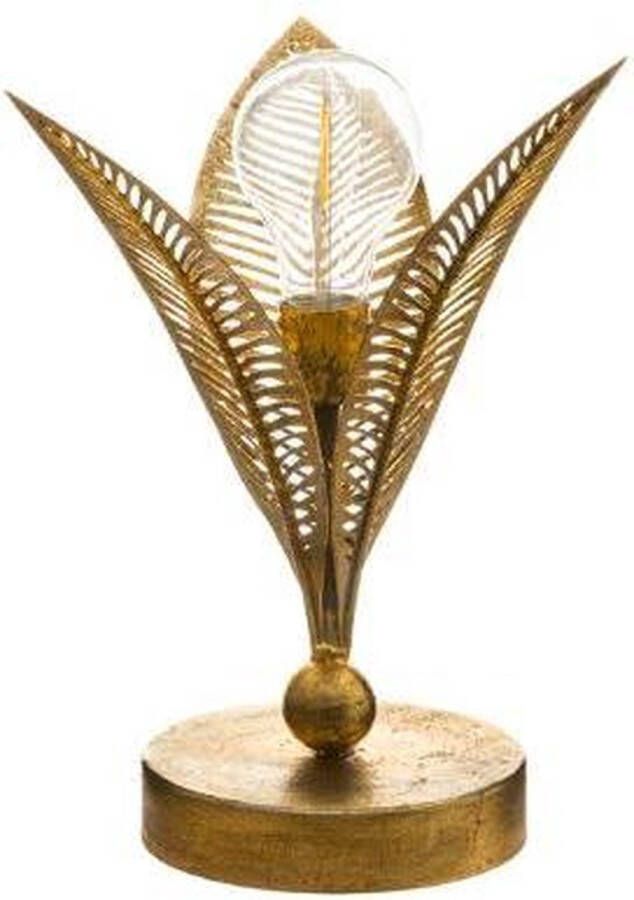 Atmosphera Tafellamp Goud Blad Art deco lamp H24 5 cm Slaapkamer Woonkamer Tafellampen