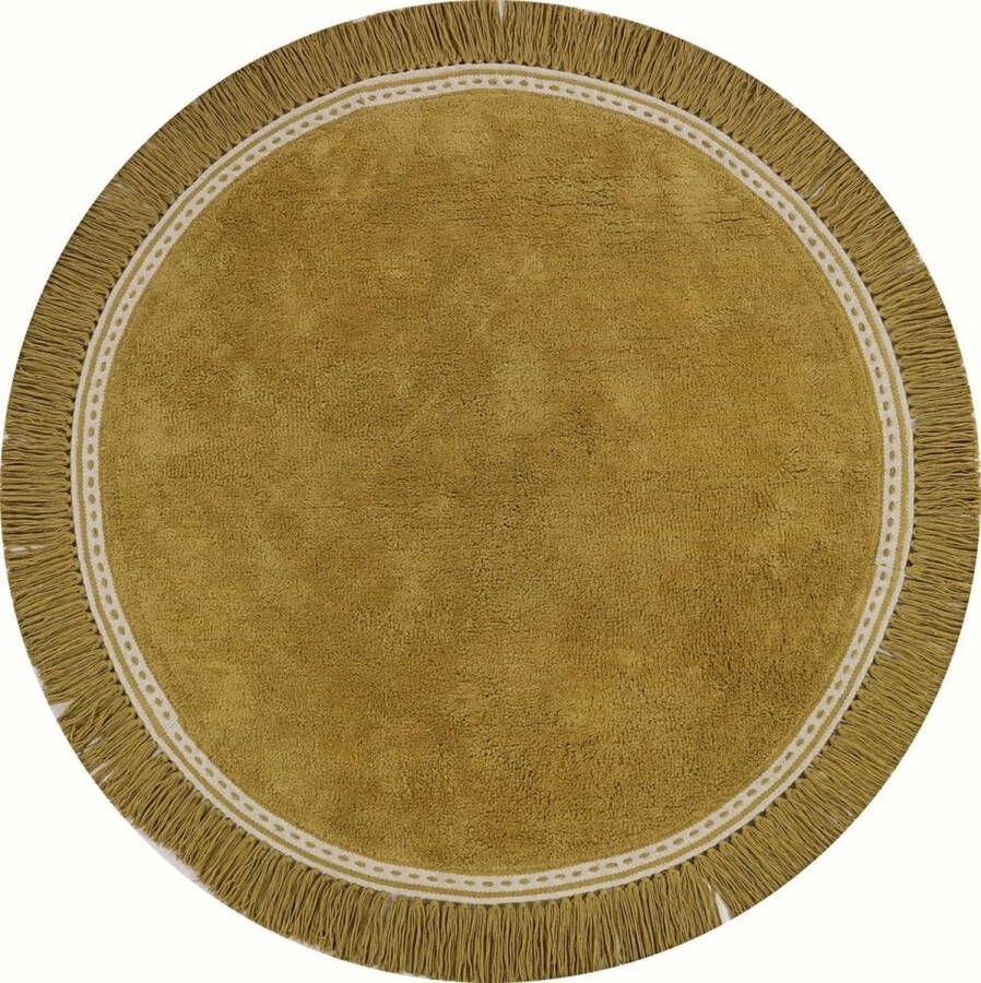 Konges Slöjd Tapis Petit Round Anna Vloerkleed 110 x 110 cm Ocher