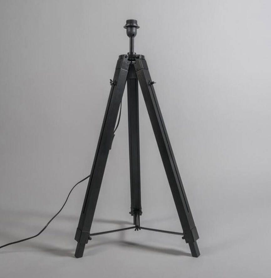 Konimpex bv Industriele verstelbare vloerlamp- 3 Poots lamp- zonder kap- zwart- 126 cm hoog