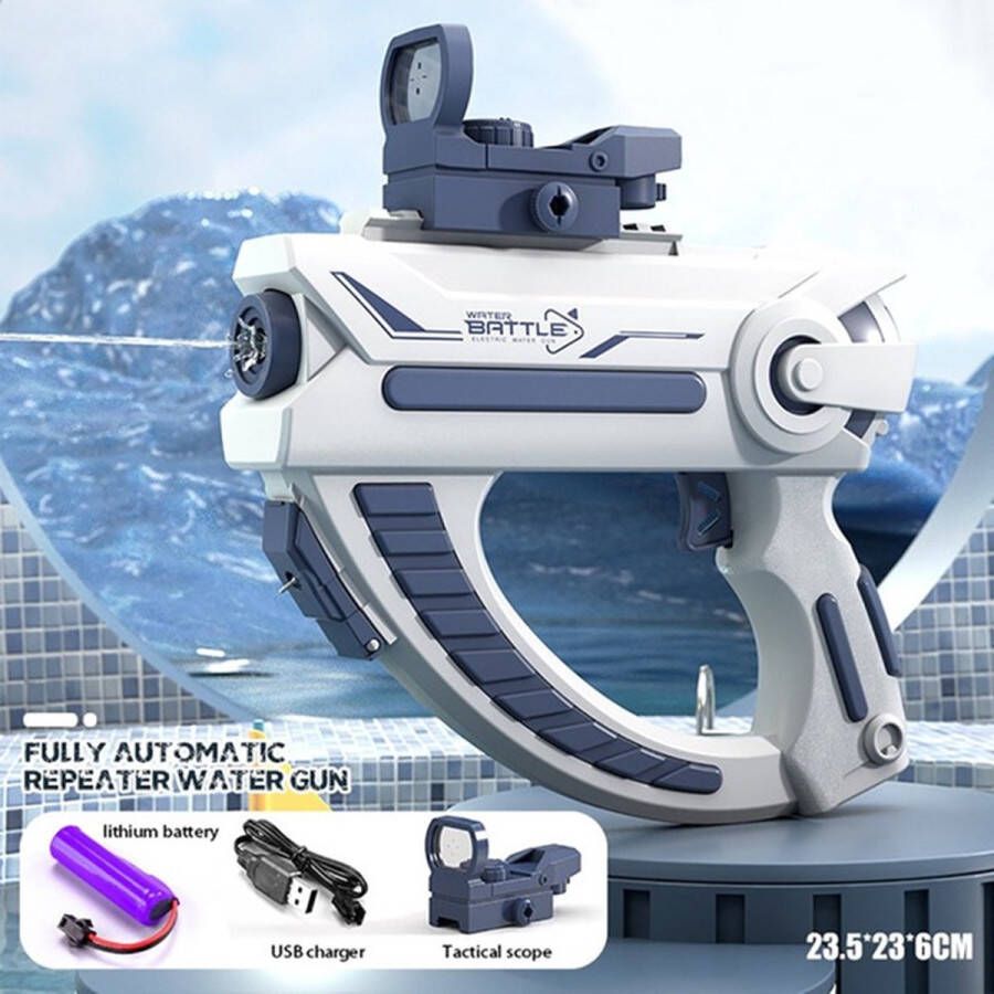 Koning Import Klierdingetjes Elektrisch Waterpistool Tiktok Trend Zomer 2023 Automatisch Waterpistool Super Soaker Buitenspeelgoed Blauw zwembad