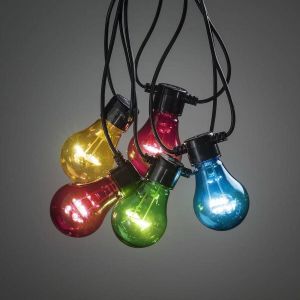 KONSTSMIDE Led-lichtsnoer Kerst versiering Kerstversiering buiten Led biertuinverlichting 20 veelkleurige lampen 160 warmwitte dioden