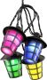 Konst Smide Konstsmide 4162 Snoerverlichting 20 lamps LED gekleurde lantaarns 475 cm 24V voor buiten multicolor - Thumbnail 1