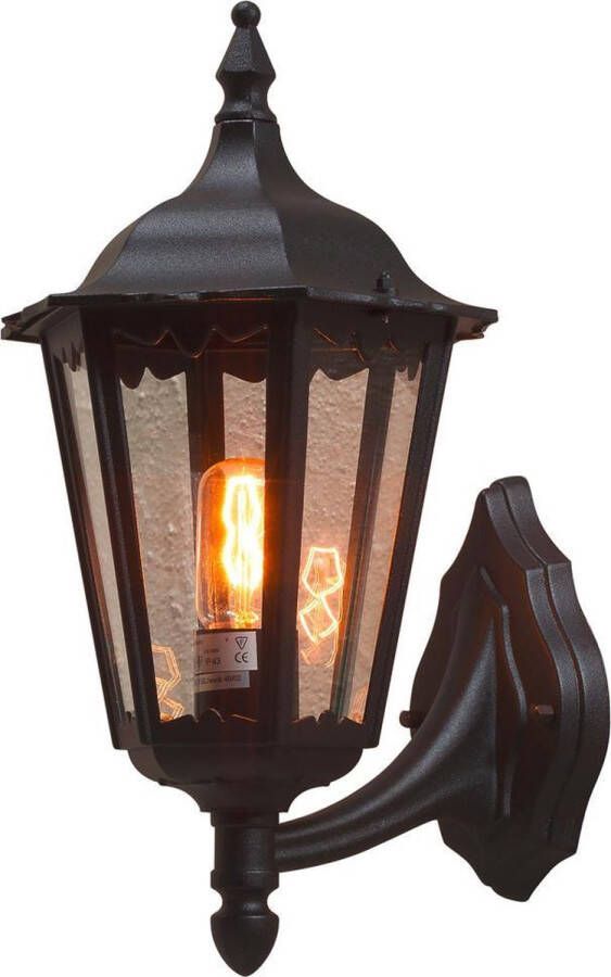 Konst Smide Konstsmide Firenze Wandlamp opwaarts 48cm 230V E27 matzwart