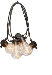 KONSTSMIDE Led-lichtsnoer Kerstversiering buiten Led biertuinverlichting helder met dimmer 10 heldere lampen 20 amberkleurige dioden (1 stuk)