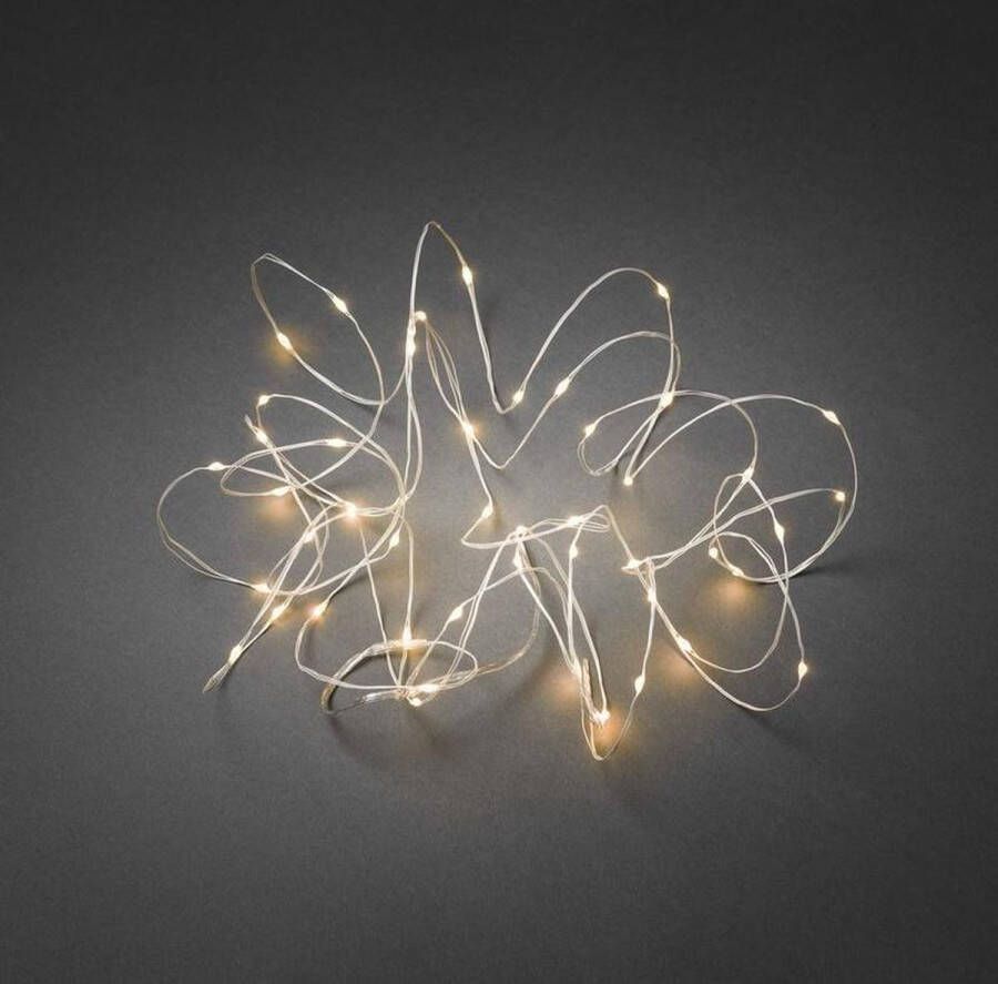 Konstsmide Mini LED Kerstverlichting voor binnen 50 lampjes extra warm wit 10 meter