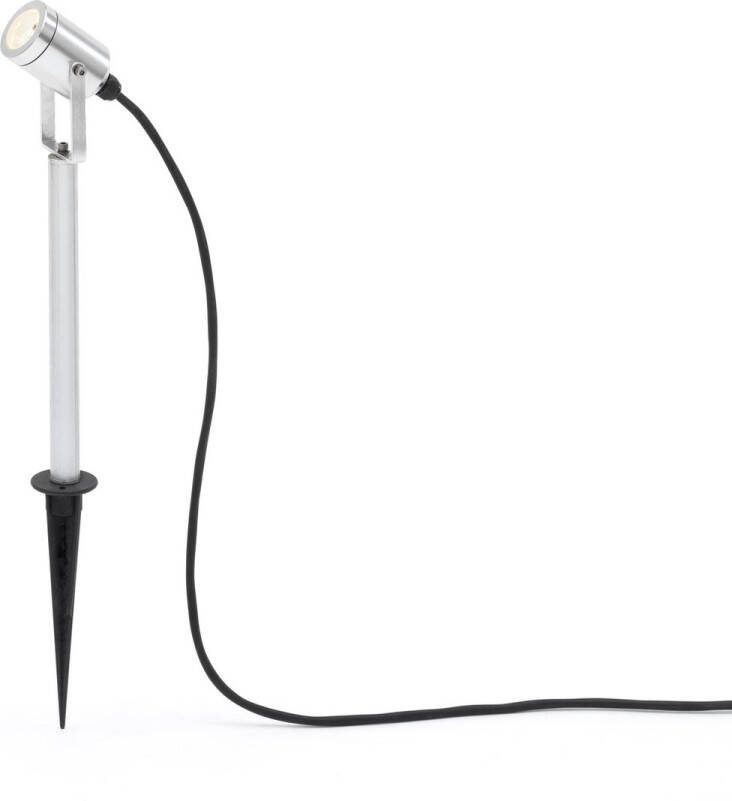Konstsmide 7968 Prikspot Monza PowerLED richtbare spotlight 12V op tuinspies 47.5cm 1x 3W warmwit 3000K geborsteld alu