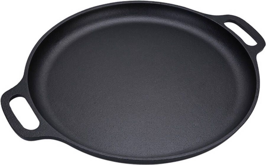 Koock Amsterdam Skillet gietijzer koekenpan PFAS vrij 32cm zonder steel Paellapan BBQ accessoires Geschikt voor Green Egg