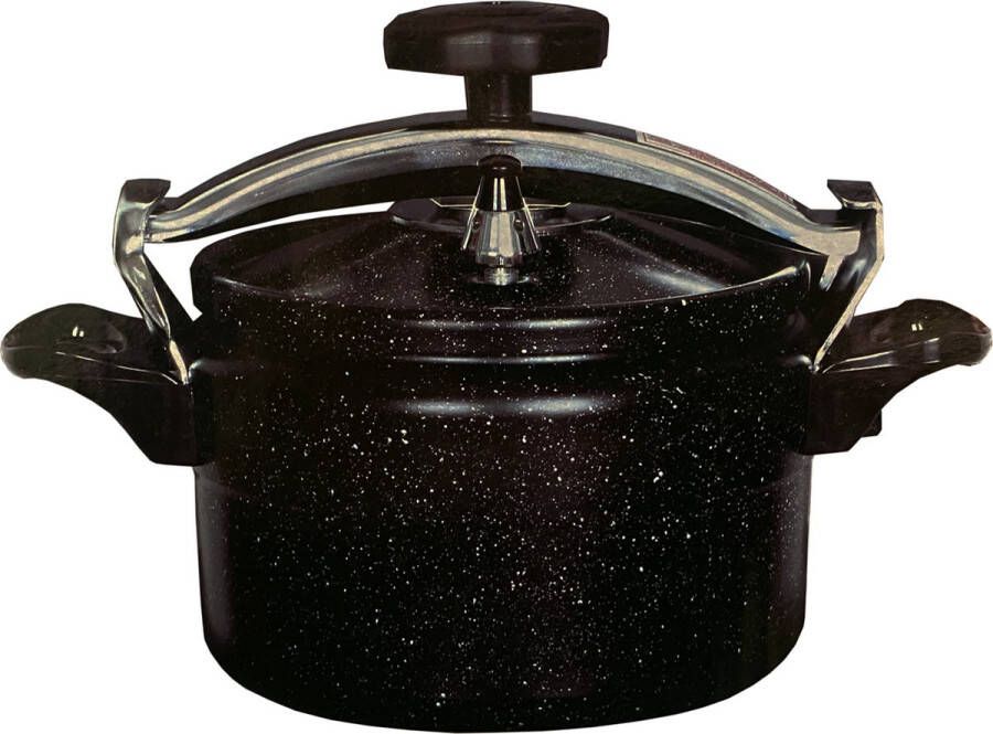 Kookkunst Holland 11 liter snelkookpan aluminium zwart 28 cm inductie pressure cooker