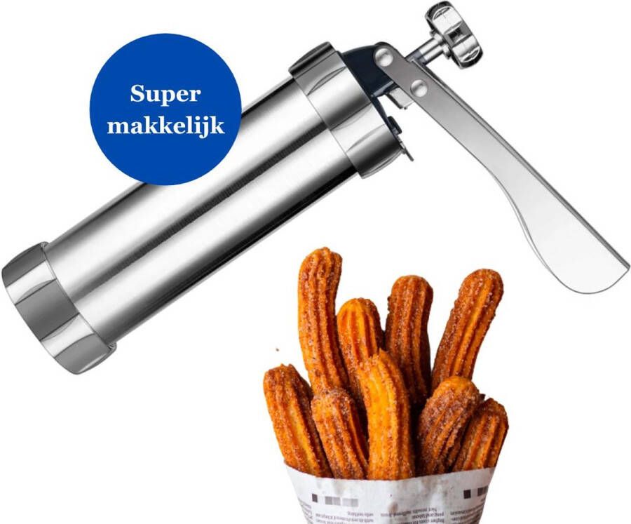 KoopKrachtig Churros maker 20 vormen Churrosmaker Churros spuitzak Aluminium