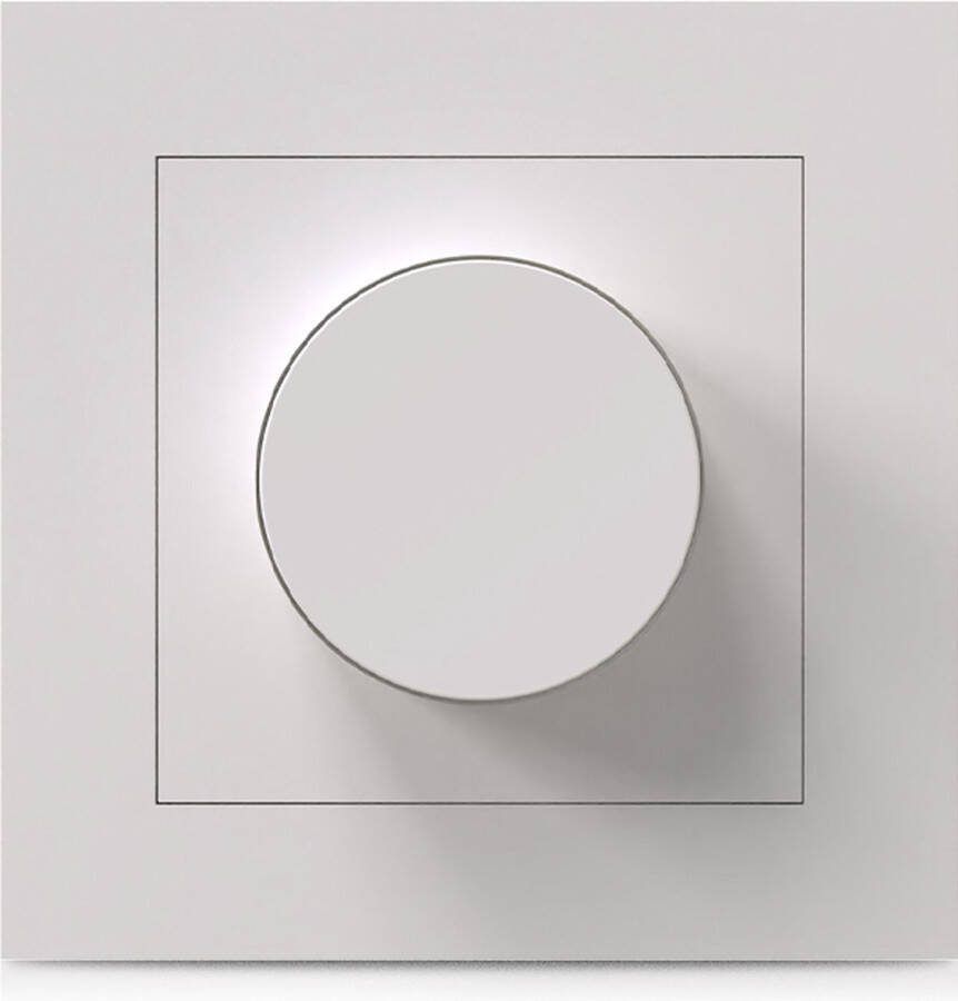 Koopled ENKELE DIMMER AFDEKPLAAT WIT