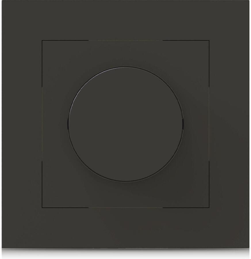 Koopled ENKELE DIMMER AFDEKPLAAT ZWART