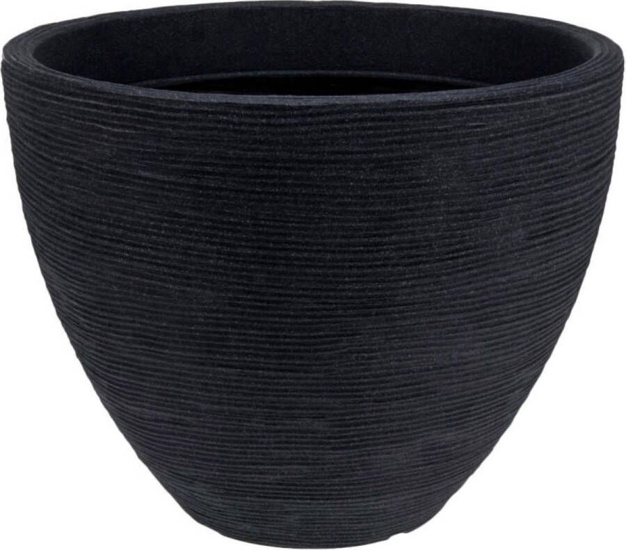 Koopman Bloempot geribbeld 40 x 31 cm antraciet
