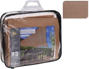 Koopman Schaduwdoek driehoek zandkleurig 3x3x3m met Bevestigingsset